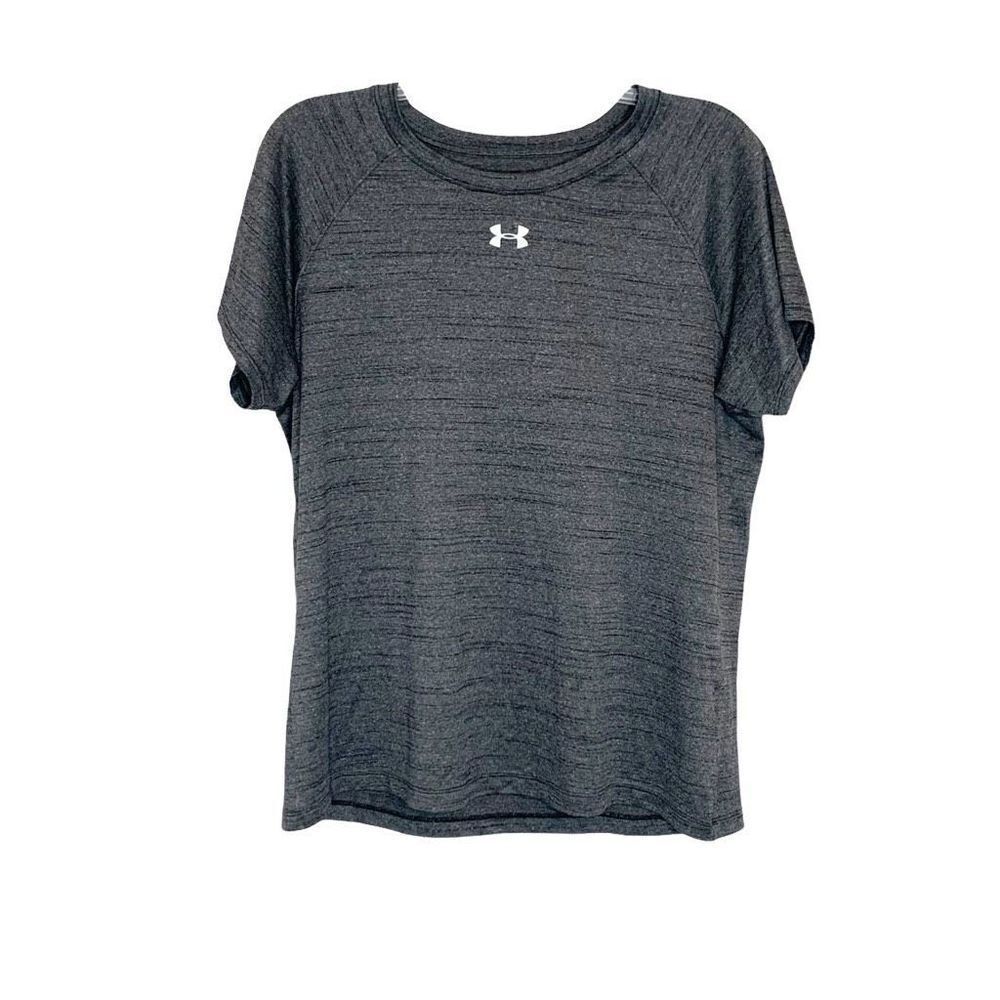 Under Armor Running Activewear Women’s Heathered Grey Loose T-Shirt Size Large L